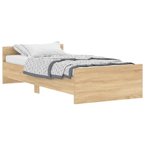 Sengeramme 100x200 cm uden madras konstrueret træ sonoma-eg