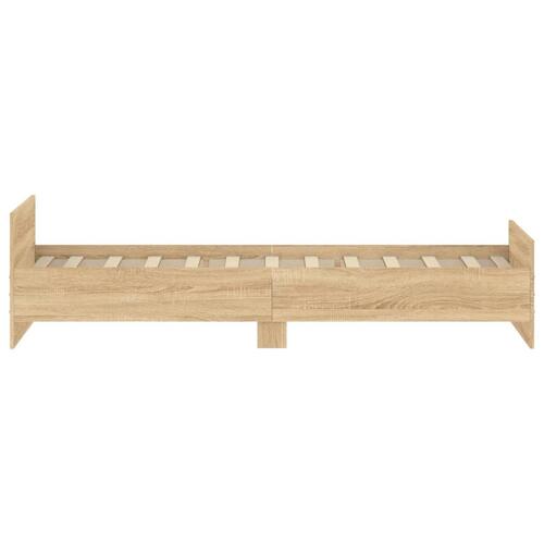 Sengeramme 100x200 cm uden madras konstrueret træ sonoma-eg