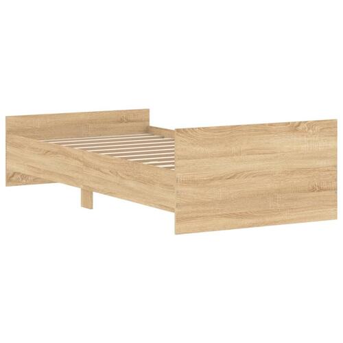 Sengeramme 100x200 cm uden madras konstrueret træ sonoma-eg