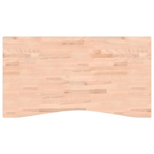 Skrivebordsplade 110x(55-60)x2,5 cm massivt bøgetræ