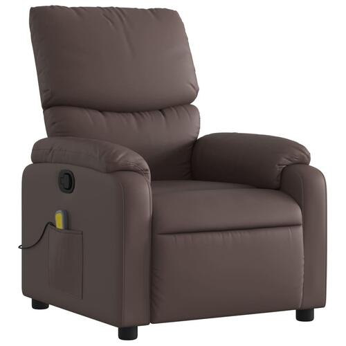 Massagestol kunstlæder brun