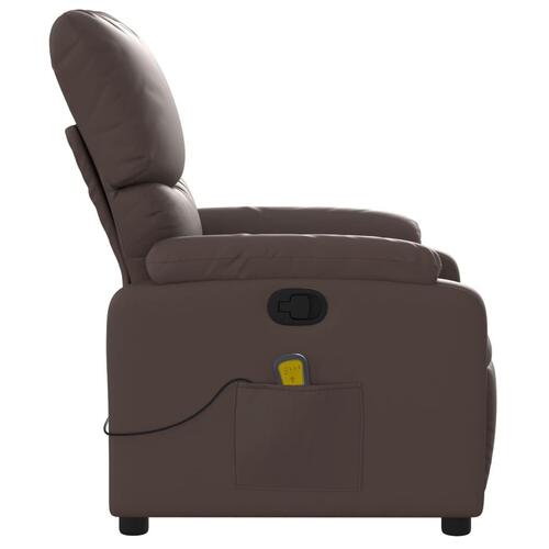 Massagestol kunstlæder brun