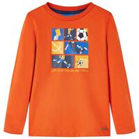 Langærmet T-shirt til børn str. 104 orange