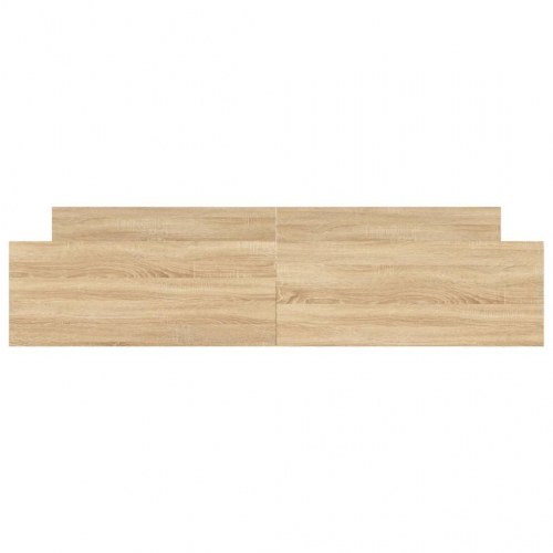 Sengeramme med gavl og fodgærde 200x200 cm - sonoma eg
