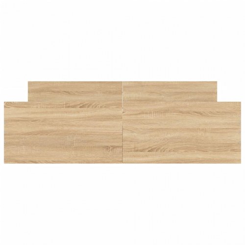 Sengeramme med sengegavl og fodgærde 150x200 cm - sonoma-eg