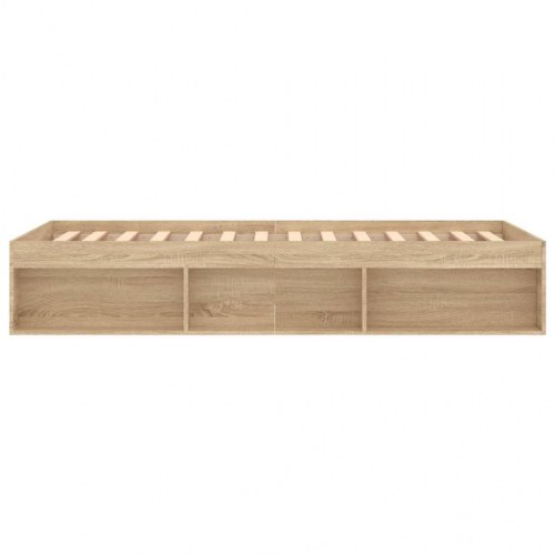 Sengeramme med opbevaring 100x200 cm - sonoma-eg