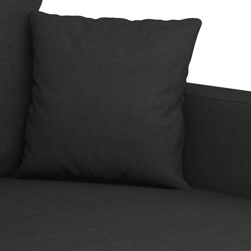 2-personers sofa 140 cm stof sort
