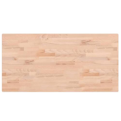 Bordplade 100x50x2,5 cm rektangulær massivt bøgetræ