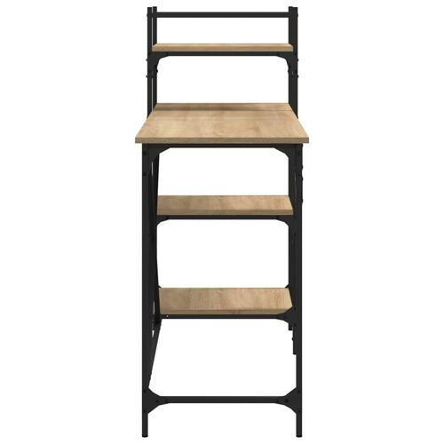 Computerbord med hylder 120x47x109 cm sonoma-eg