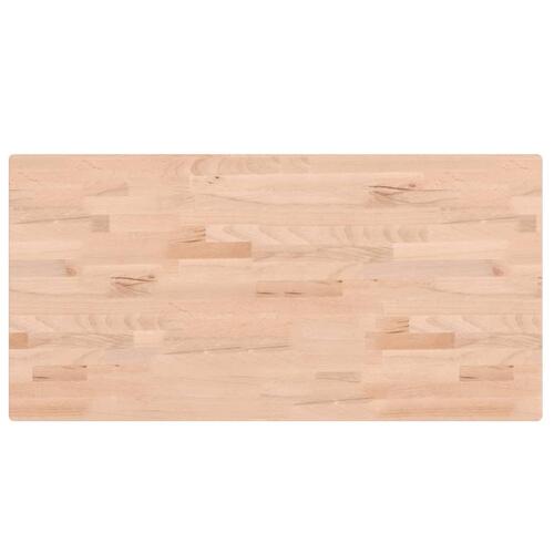 Bordplade til badeværelse 100x50x2,5 cm massivt bøgetræ