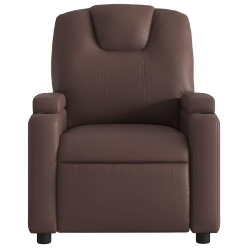 Massagestol kunstlæder brun