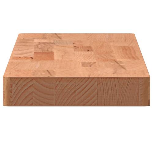 Væghylde 80x20x4 cm massivt bøgetræ
