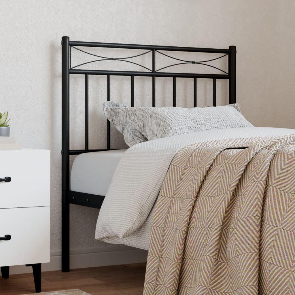 Sengegavl 75 cm metal sort