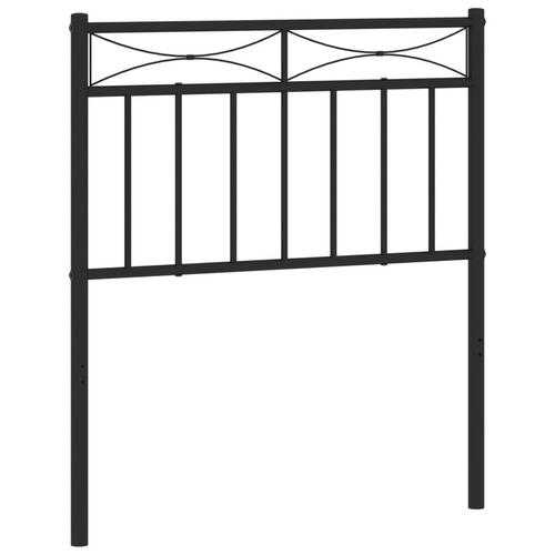 Sengegavl 75 cm metal sort