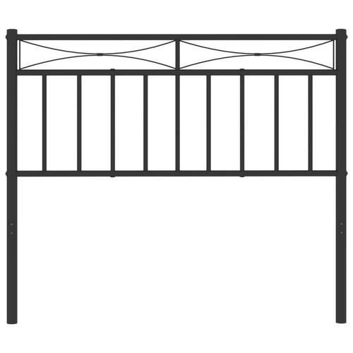 Sengegavl 100 cm metal sort