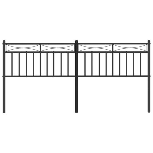 Sengegavl 200 cm metal sort