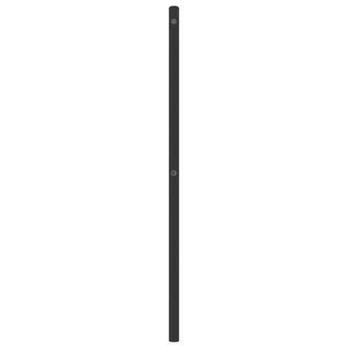Sengegavl 200 cm metal sort
