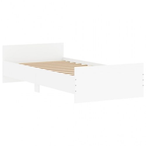 Sengeramme 100×200 cm i hvid - konstrueret træ