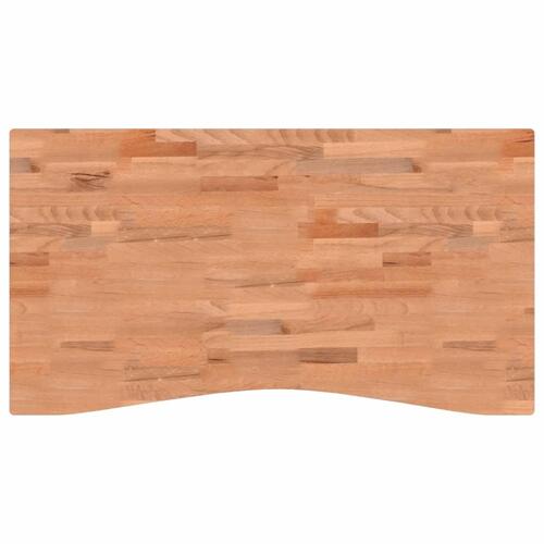 Skrivebordsplade 110x(55-60)x1,5 cm massivt bøgetræ