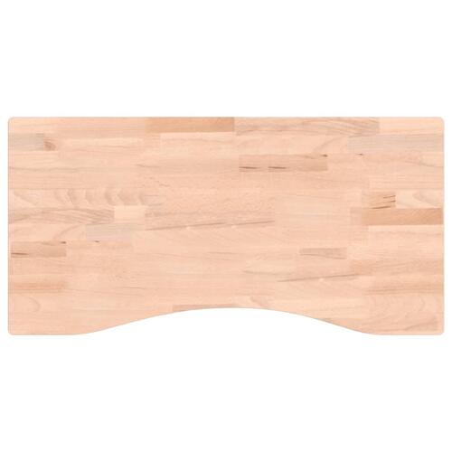 Skrivebordsplade 80x(36-40)x2,5 cm massivt bøgetræ