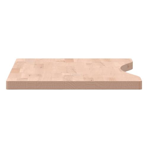 Skrivebordsplade 80x(36-40)x2,5 cm massivt bøgetræ