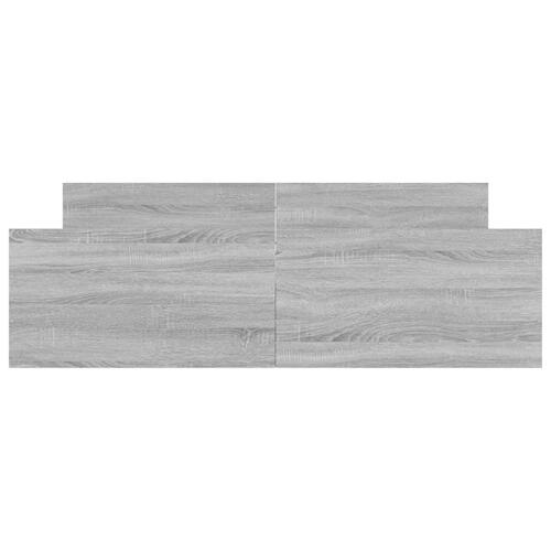 Sengeramme med sengegavl og fodgærde 150x200 cm grå sonoma-eg