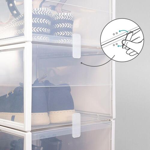 Stackable shoe box Max Home Hvid 6 enheder polypropylen ABS 35 x 18,5 x 27 cm