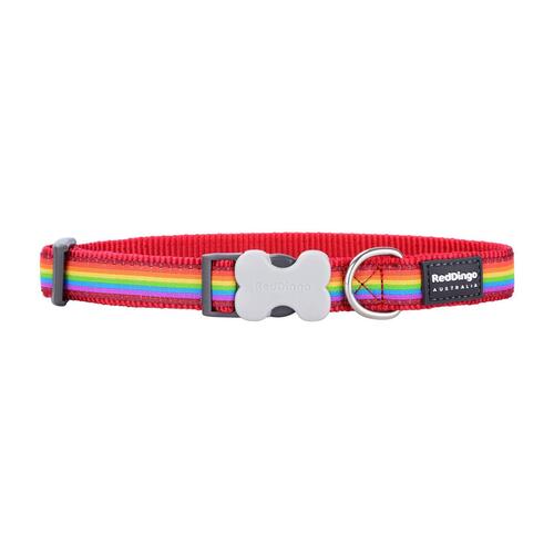 Hundehalsbånd Red Dingo STYLE RAINBOW 41-63 cm