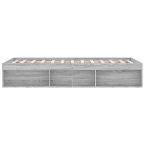 Sengeramme 180x200 cm - grå sonoma-eg med opbevaring