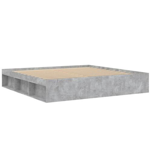 Sengeramme 200x200 cm betongrå