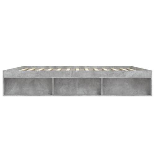 Sengeramme 200x200 cm betongrå