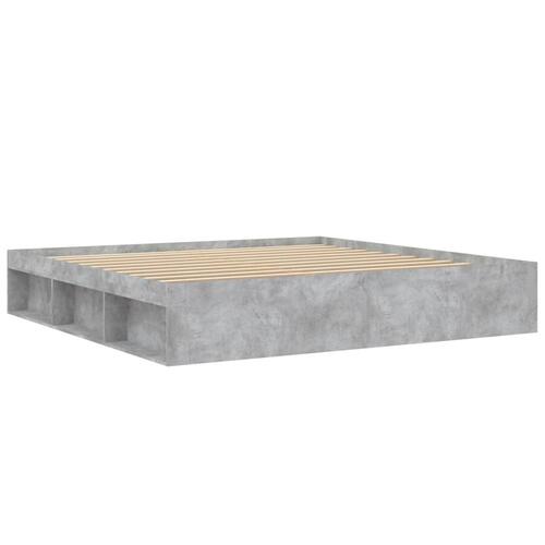 Sengeramme 200x200 cm betongrå