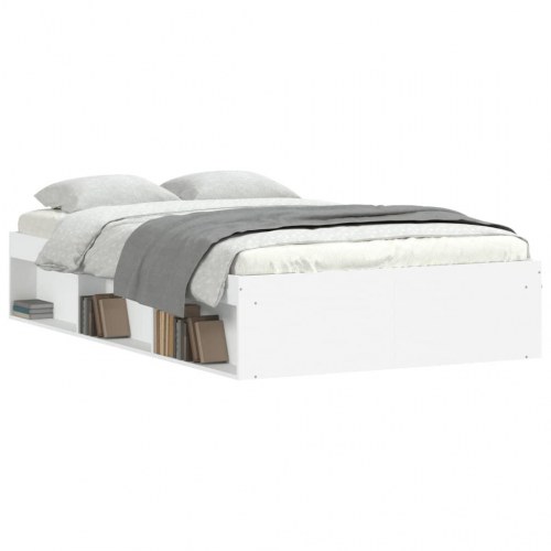 Sengeramme med opbevaring 120 x 200 cm - hvid