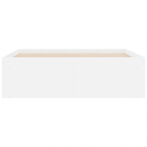 Sengeramme med opbevaring 120 x 200 cm - hvid