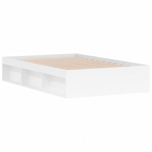 Sengeramme med opbevaring 120 x 200 cm - hvid