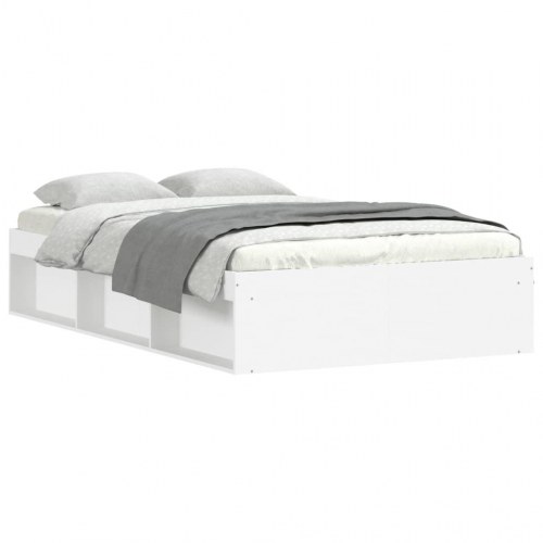 Sengeramme med opbevaring 120 x 190 cm - hvid