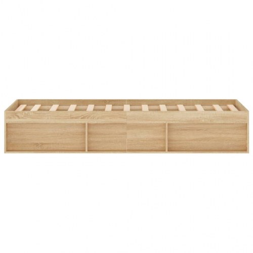 Sengeramme 120x200 cm - sonoma-eg med opbevaring