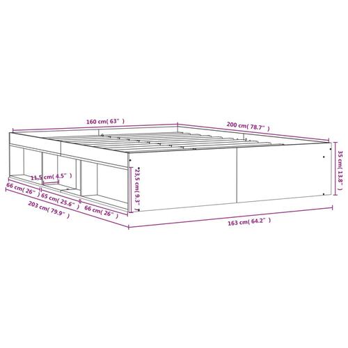 Sengeramme 160x200 cm sonoma-eg