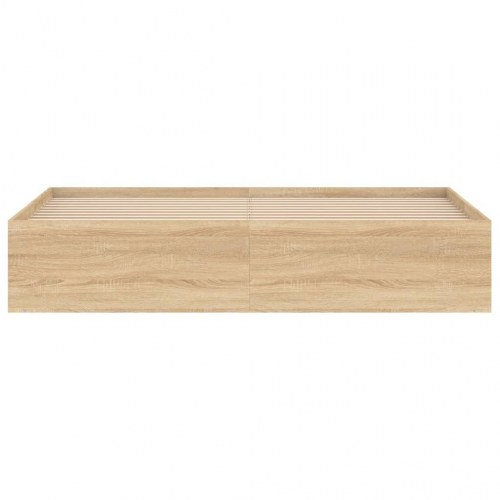 Sengeramme 180x200 cm - sonoma-eg med opbevaring