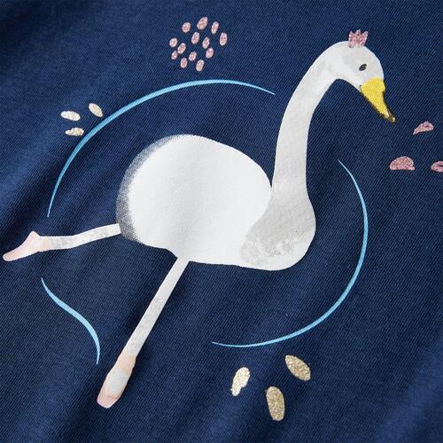 Langærmet T-shirt til børn str. 92 marineblå