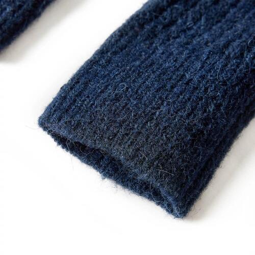 Strikket cardigan til børn str. 116 marineblå