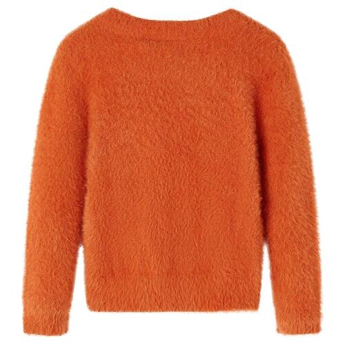 Striktrøje til børn str. 92 orange