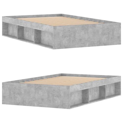 Sengeramme 120x190 cm betongrå