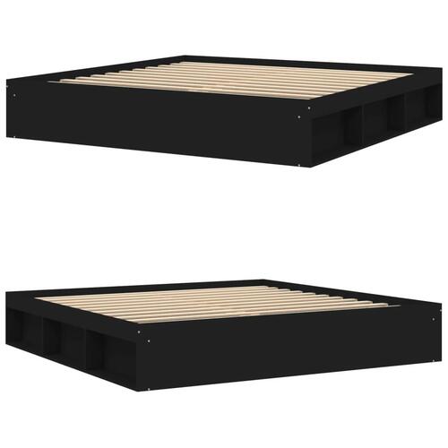 Sengeramme 200x200 cm sort