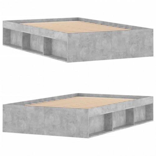 Sengeramme med opbevaring 120x200 cm - betongrå