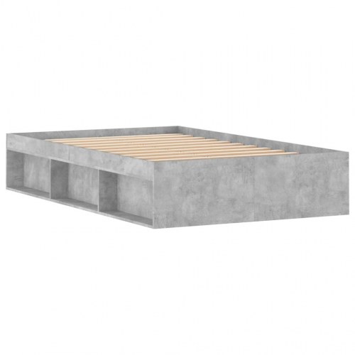 Sengeramme med opbevaring 120x200 cm - betongrå