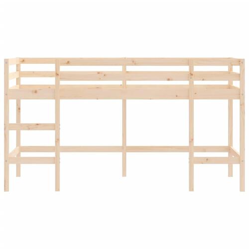 Højseng med stige 80x200 cm massivt fyrretræ