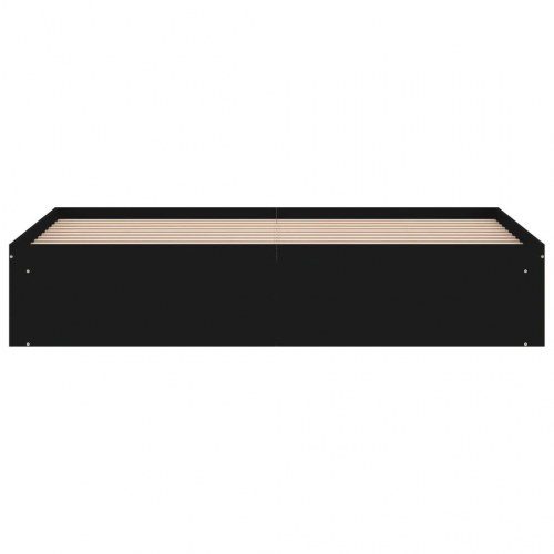 Sengeramme med opbevaring 180x200 cm - sort træ