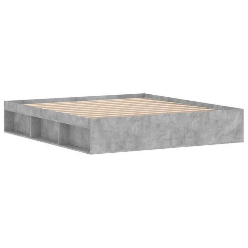 Sengeramme med opbevaring 180x200 cm - betongrå