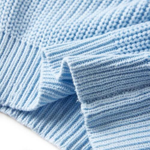 Sweater til børn str. 128 strikket blå